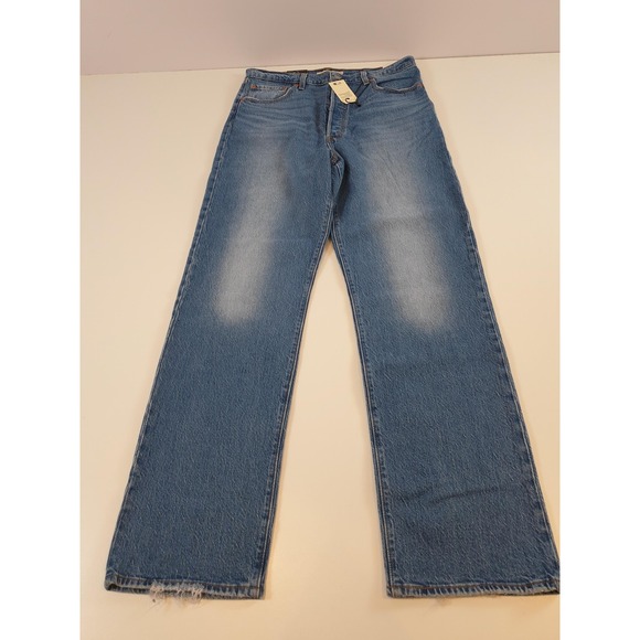 Levi's Premium Jeans Womens Ribcage Straight High Rise Button Fly Blue 32x32 - Picture 1 of 15